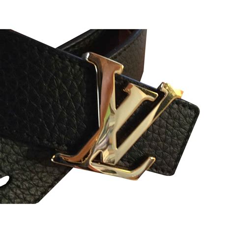 louis vuitton belt black and gold